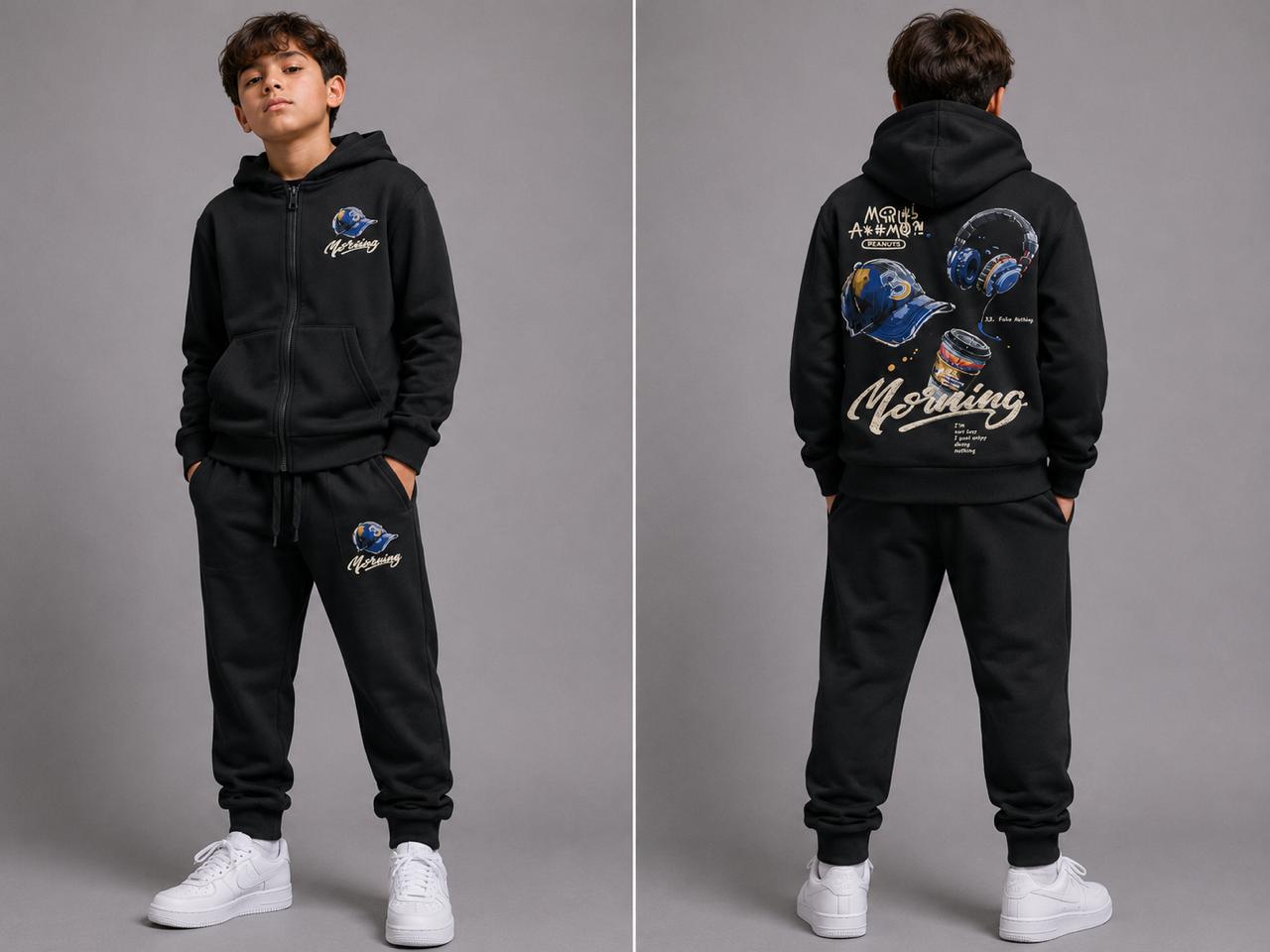 Grossiste Free Star - Ensemble jogging garçon “Music Style” Grossiste Free Star - Ensemble jogging garçon “Music Style”