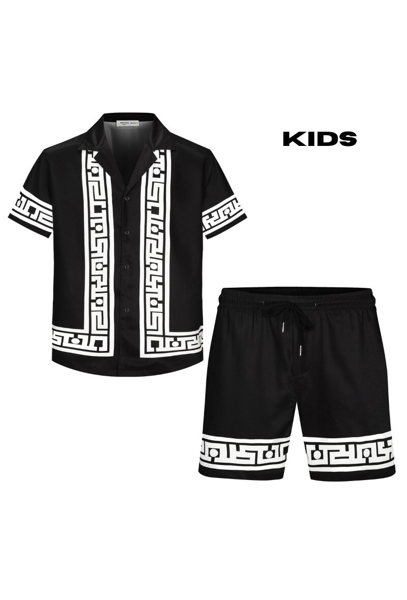Grossiste Frilivin - KIDS - Ensemble satiné chemise short baroque