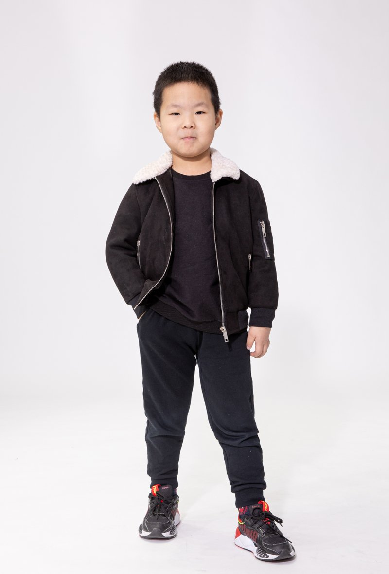 Wholesaler Frilivin - Children's jacket with mustache collar