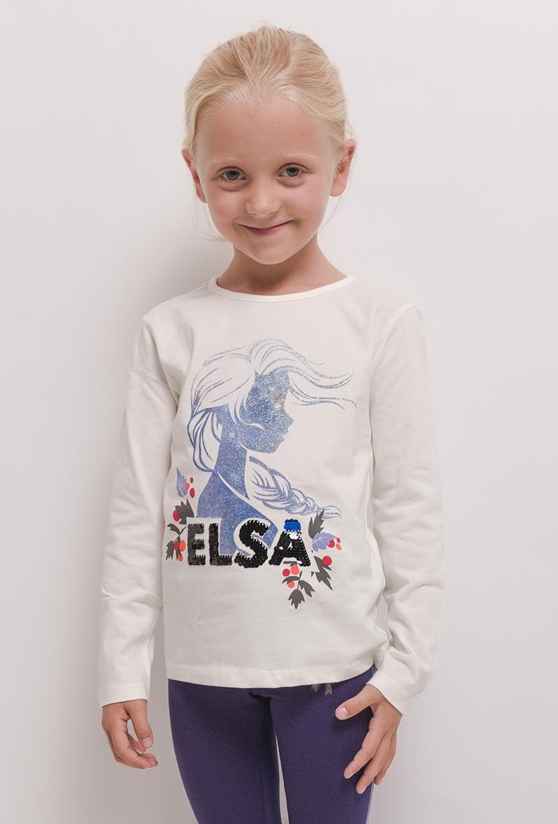 Grossiste Frozen - T-shirt manches longues sequins paillettes FROZEN