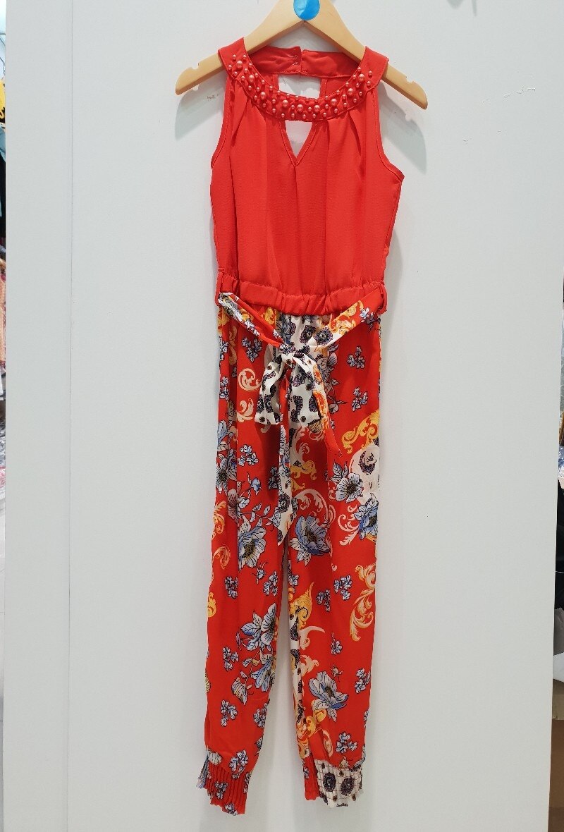 Mayorista Grasstar - PANTALÓN COMBINADO CON ESTAMPADO FLORAL