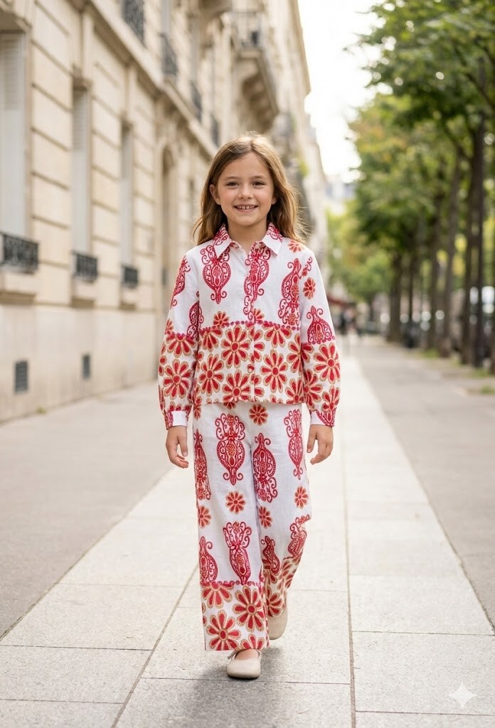 Grossiste Grasstar - Ensemble fille Imprimé Élégant