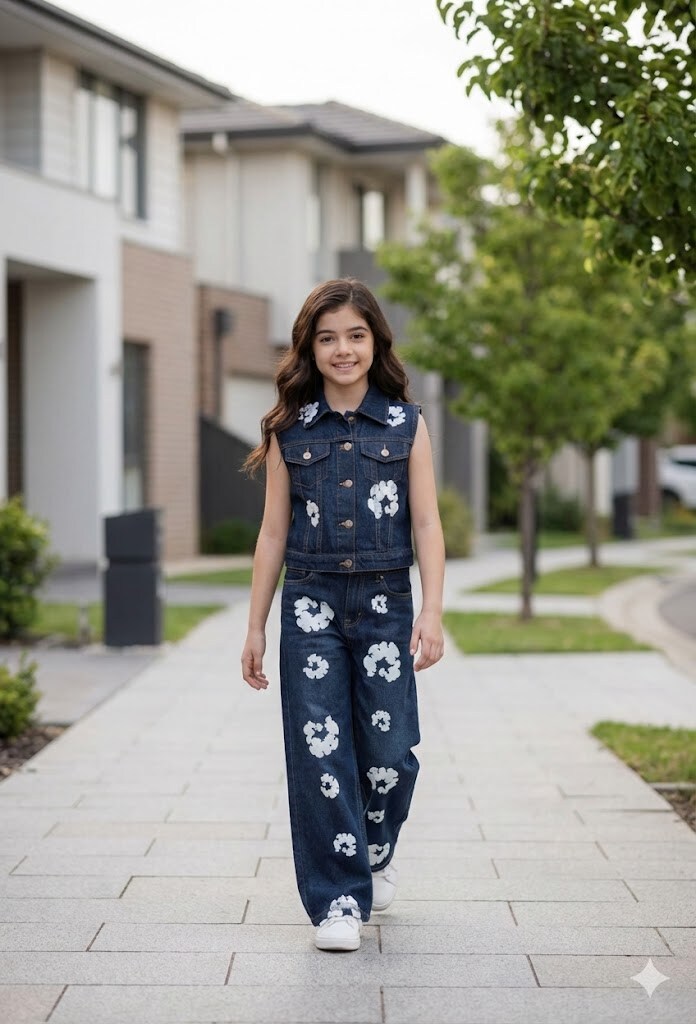 Grossiste Grasstar - Ensemble en denim floral