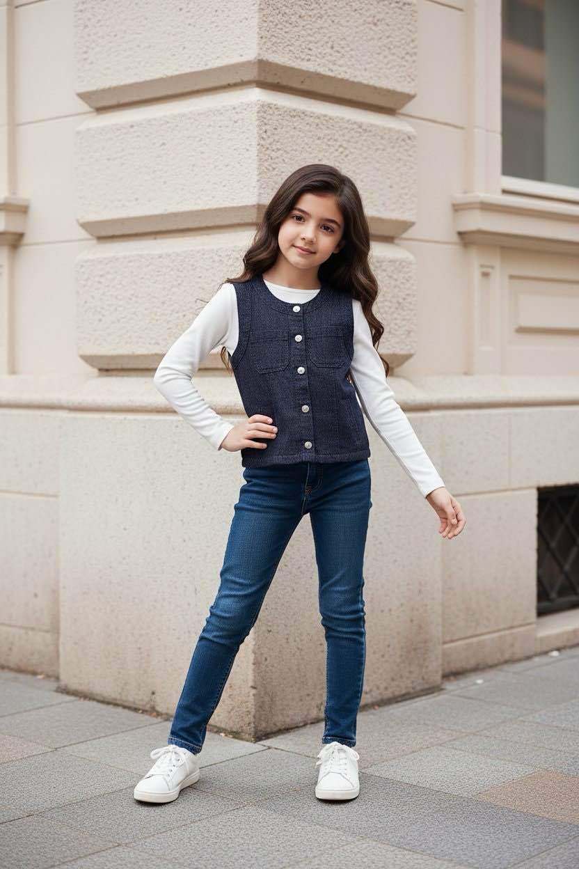Grossiste Grasstar - Veste en denim à boutons