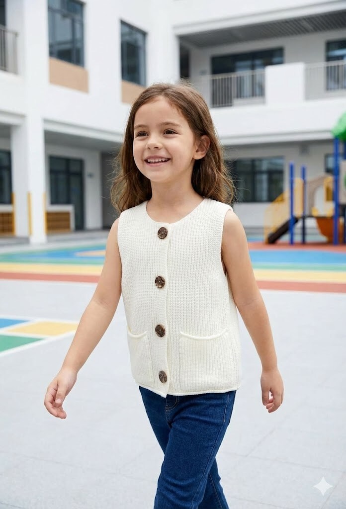 Grossiste Grasstar - Gilet en tricot à boutons