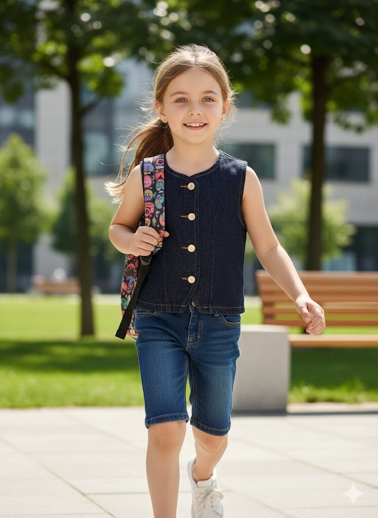 Grossiste Grasstar - Gilet en Denim Élégante