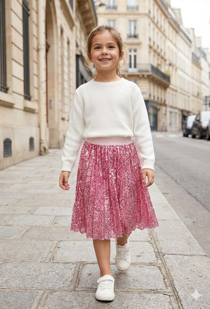 Grossiste Grasstar - Jupe à sequins avec taille élastique