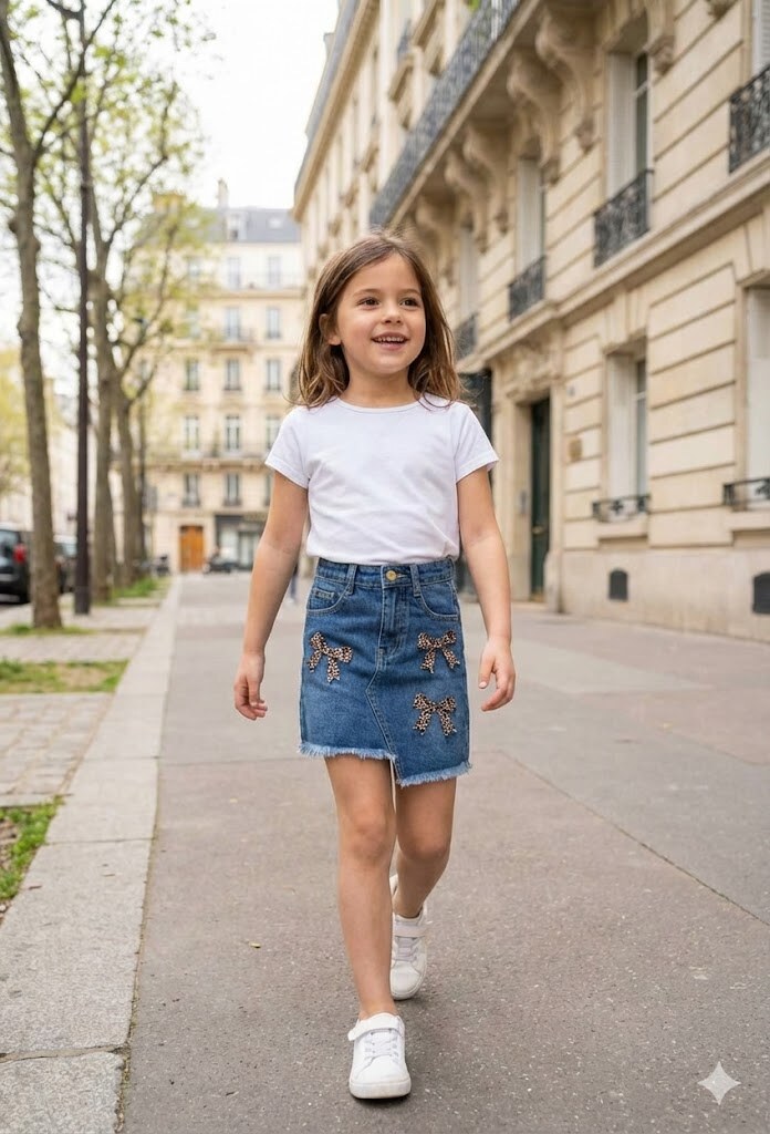 Grossiste Grasstar - Jupe en denims avec détails imprimés