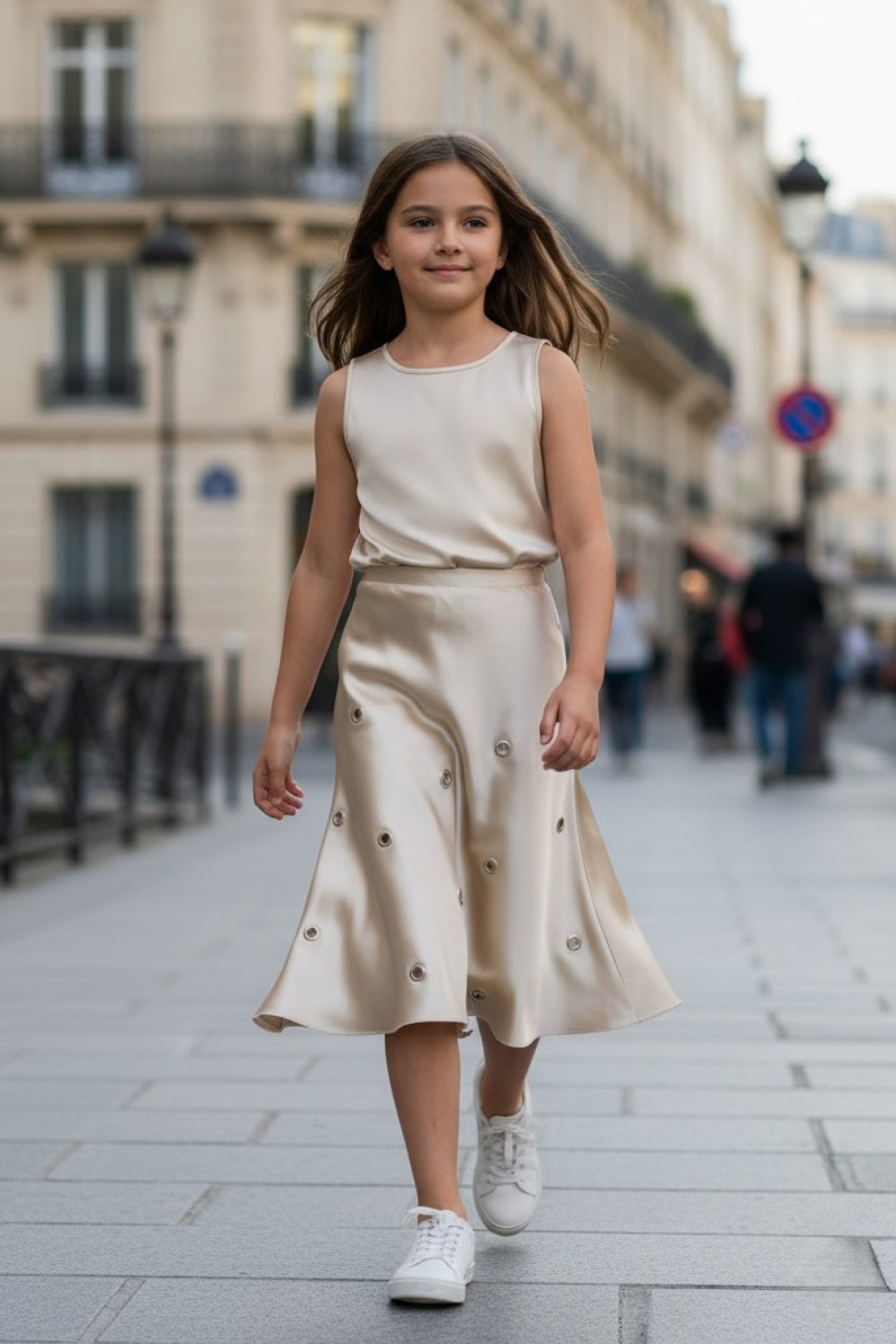 Grossiste Grasstar - Jupe satinée à détails strass