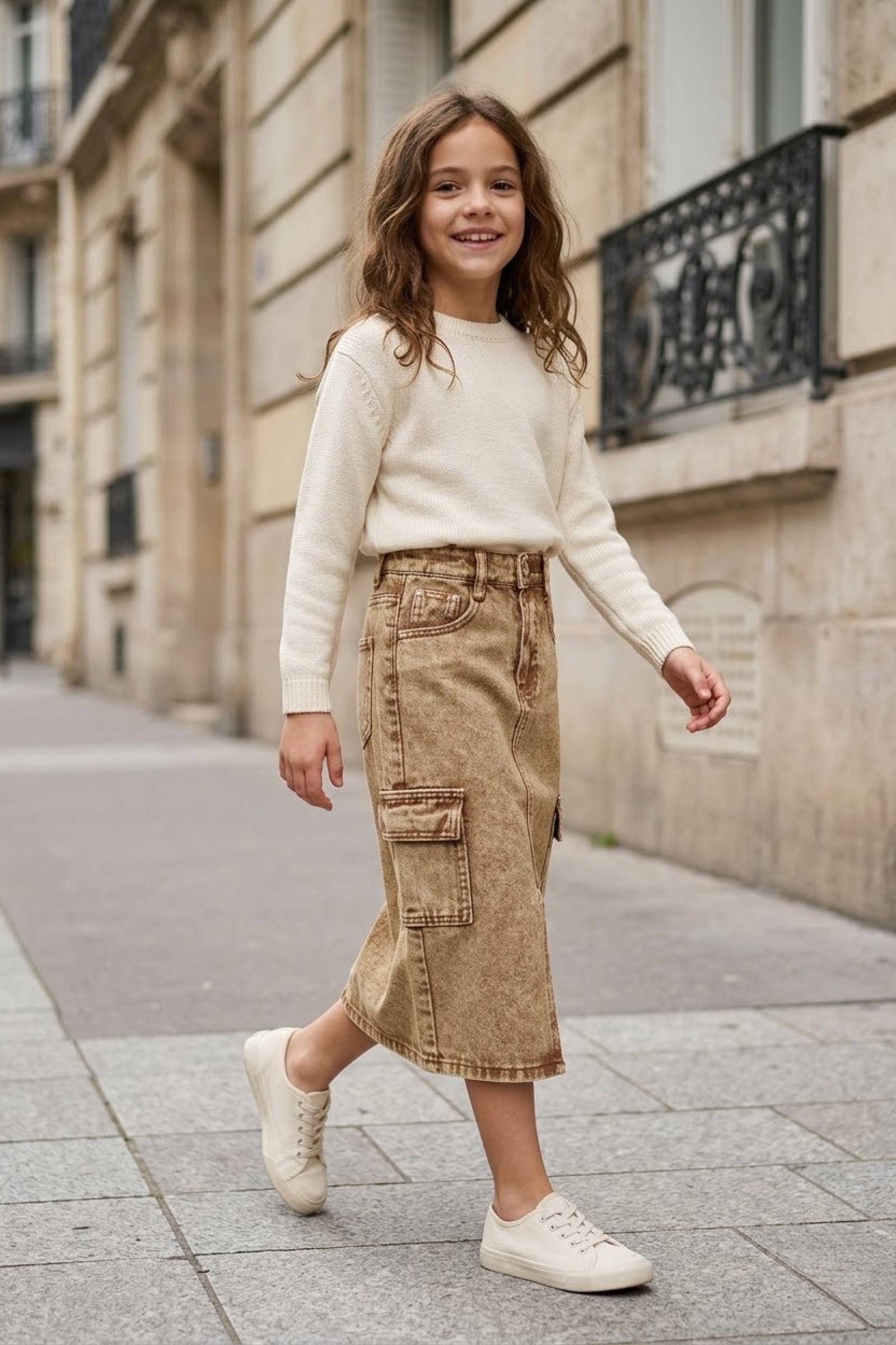 Grossiste Grasstar - Jupe en denim à poches cargo