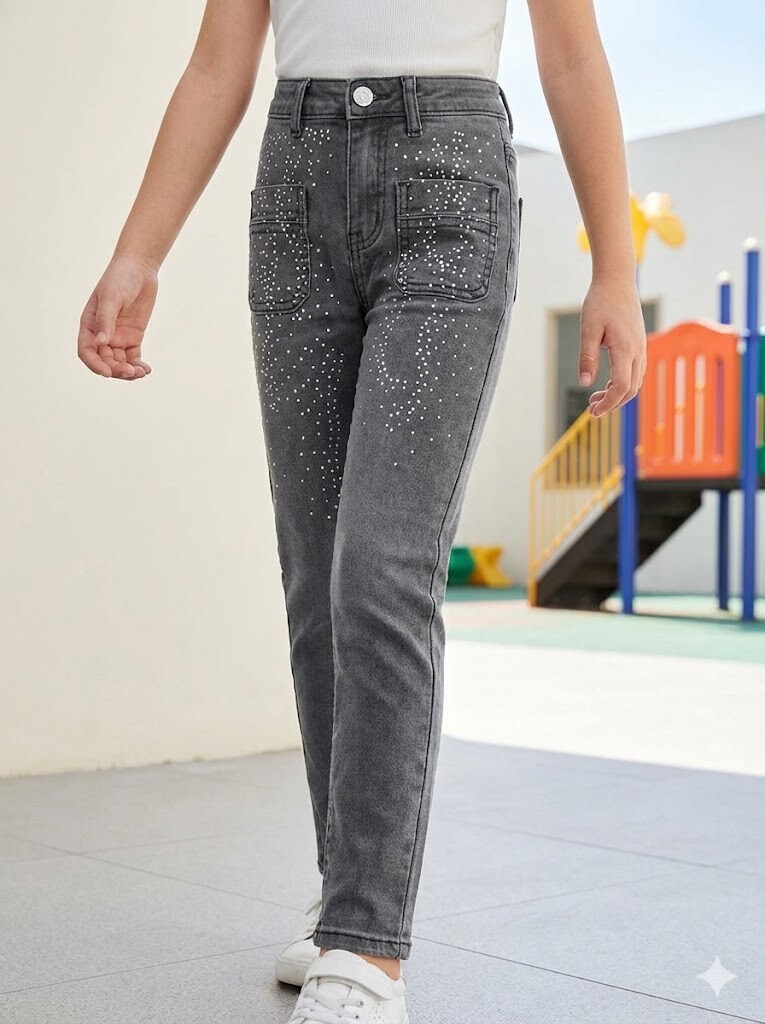 Großhändler Grasstar - Skinny-Jeans mit Strassdetails