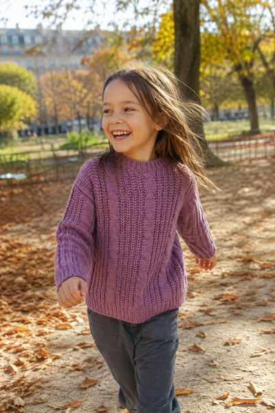 Mayorista Grasstar - Jersey de punto trenzado para niña Mayorista Grasstar - Jersey de punto trenzado para niña