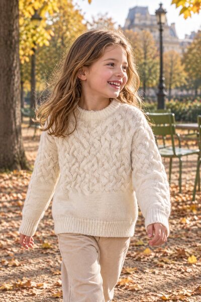 Mayorista Grasstar - JERSEY DE PUNTO CON TRENZAS PARA NIÑA Mayorista Grasstar - JERSEY DE PUNTO CON TRENZAS PARA NIÑA