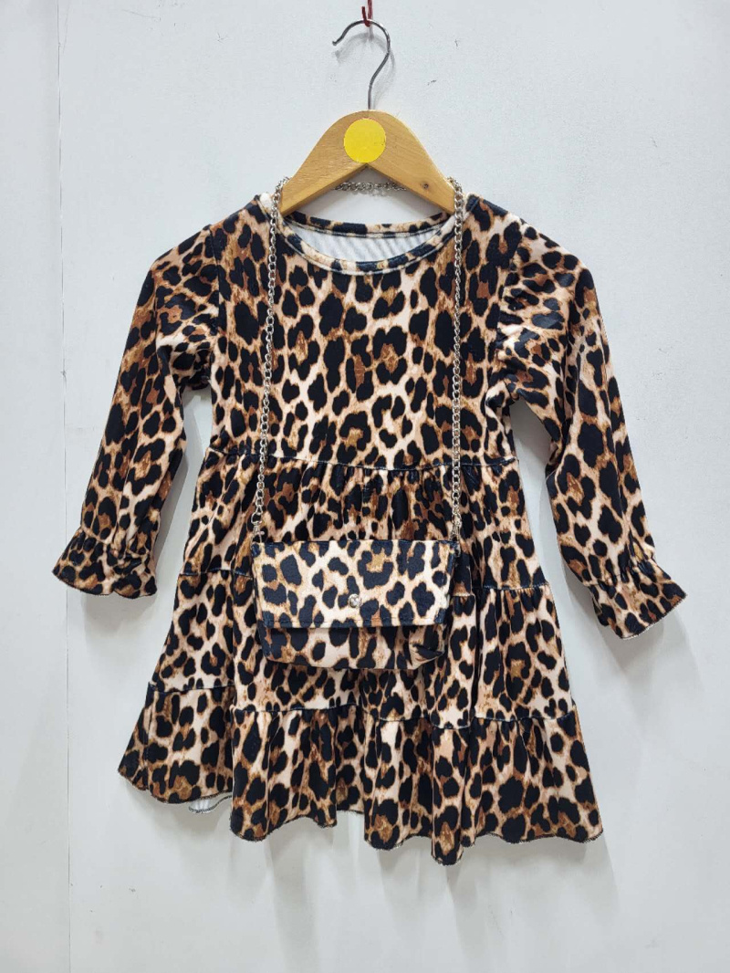 Mayorista Grasstar - VESTIDO LEOPARDO CON BOLSO