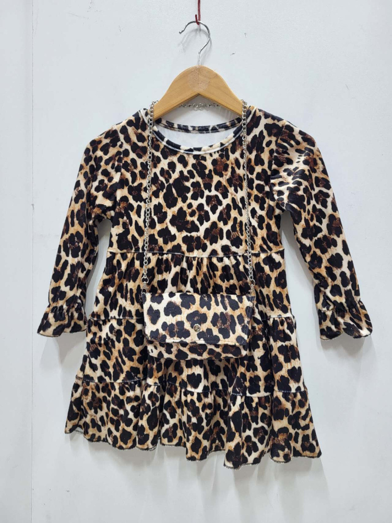 Mayorista Grasstar - VESTIDO LEOPARDO CON BOLSO