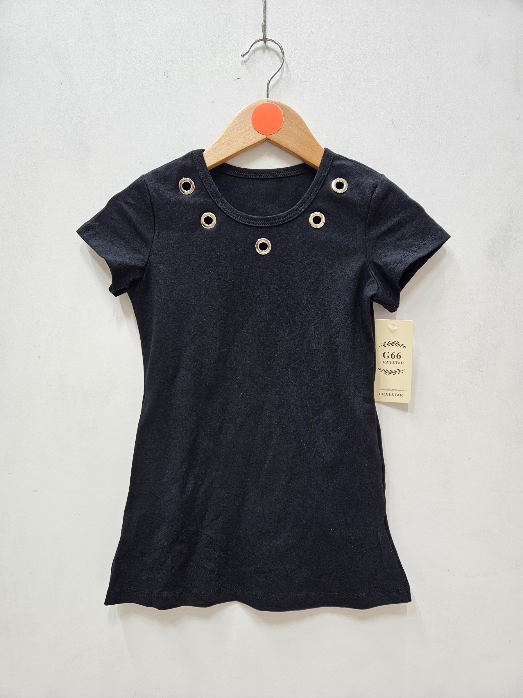 Grossiste Grasstar - Robe T-shirt Femme à Détails Oeillets