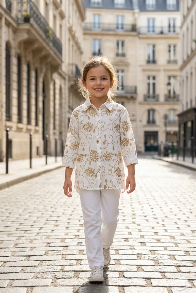 Grossiste Grasstar - Chemise imprimée à manches 3/4
