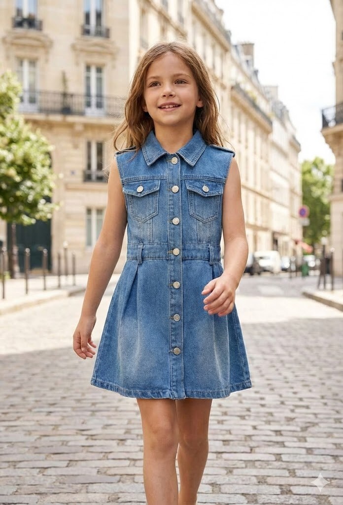 Grossiste Grasstar - Robe en Jean Sans Manches