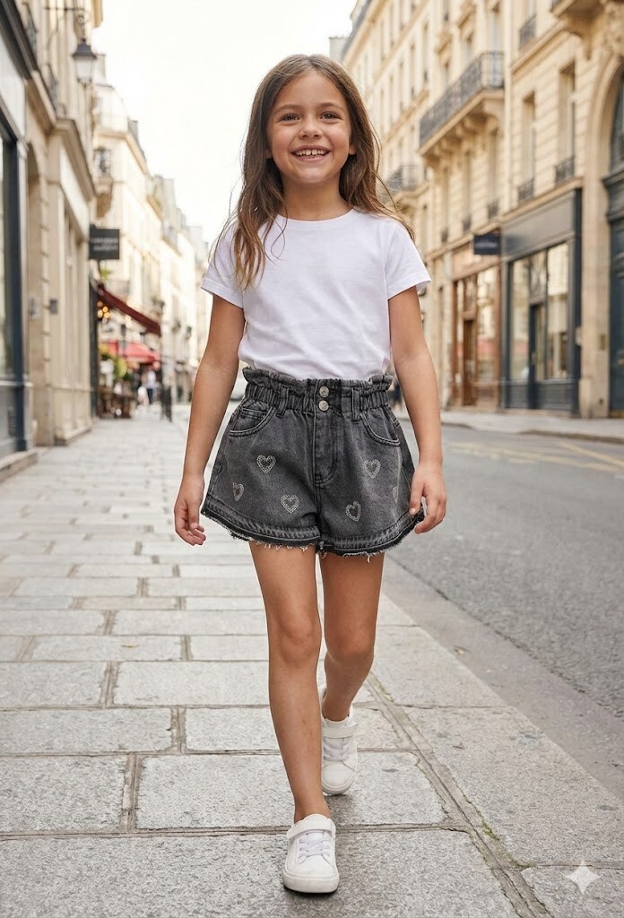 Grossiste Grasstar - Short en jean à taille haute