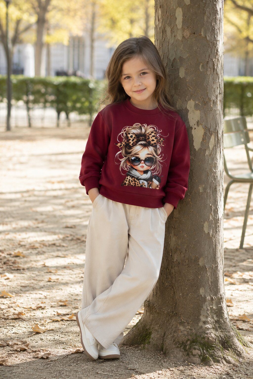 Mayorista Grasstar - Sudadera de niña 100% algodón con estampado fantasía