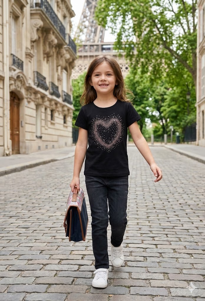 Grossiste Grasstar - T-shirt à imprimé cœur