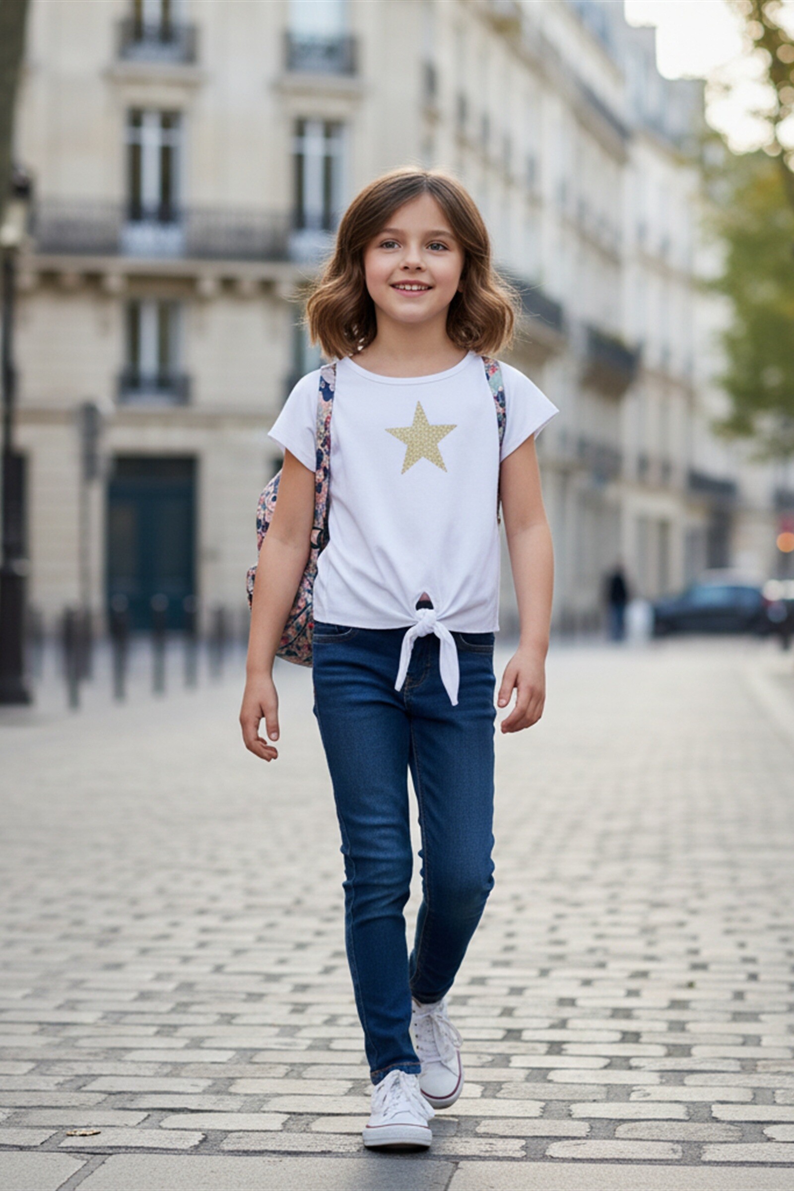 Grossiste Grasstar - T-shirt à étoile avec nœud