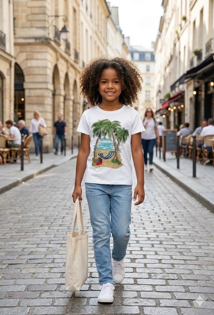 Grossiste Grasstar - T-shirt illustré à manches courtes