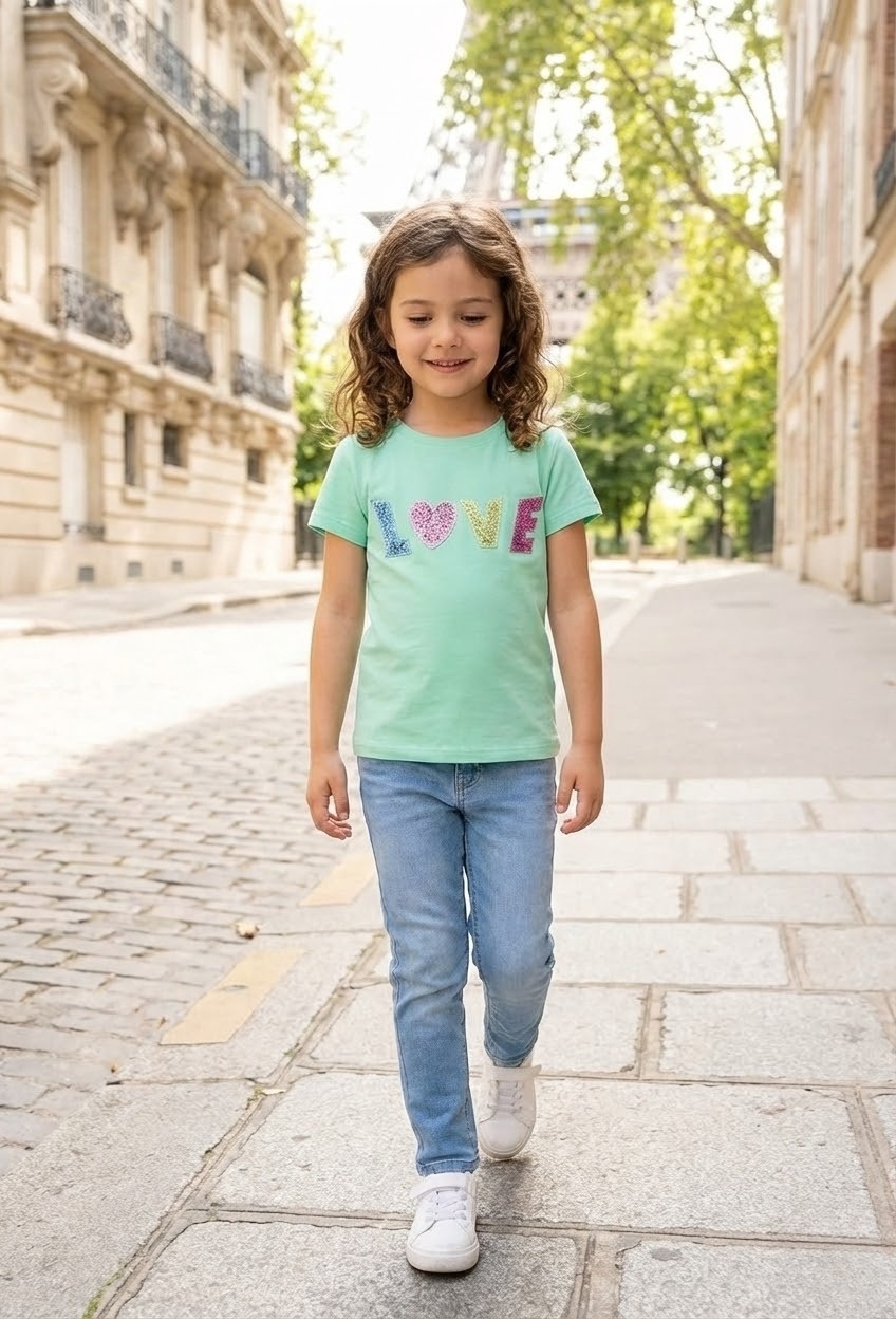 Großhändler Grasstar - 'LOVE'-Motiv T-Shirt