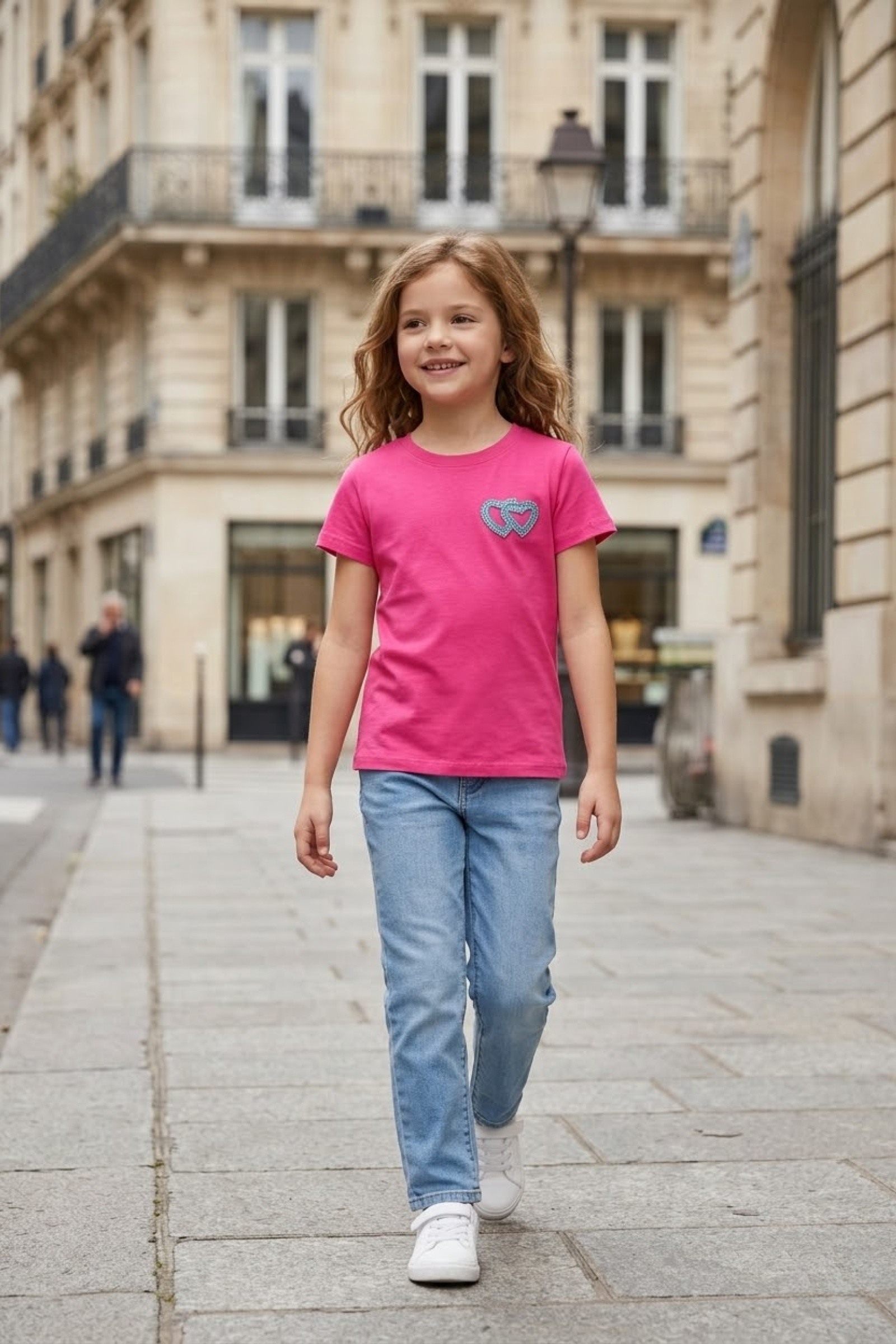 Grossiste Grasstar - T-shirt féminin avec cœur brodé