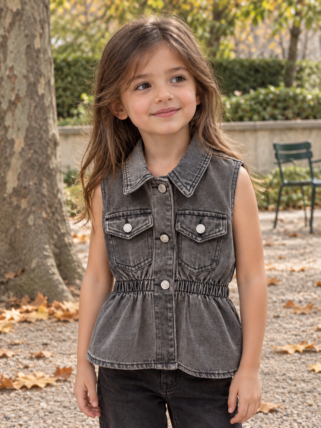Grossiste Grasstar - Veste sans manches jean