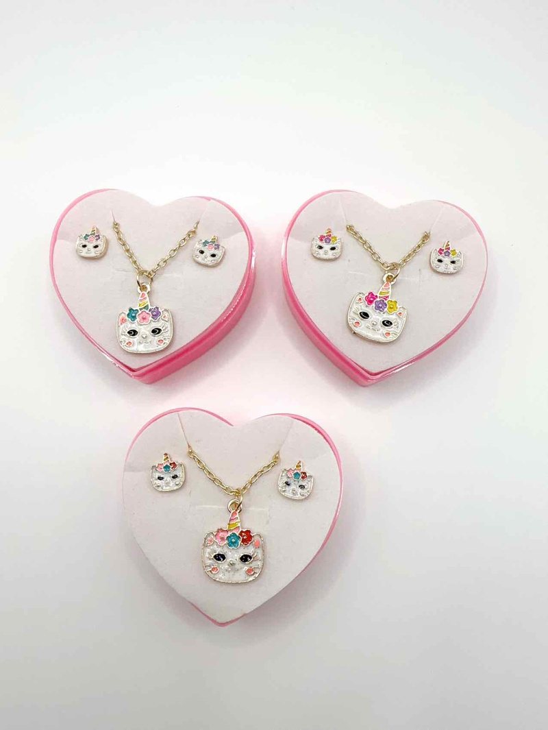Grossiste H&T Bijoux - Ensemble collier et boucles d'oreilles