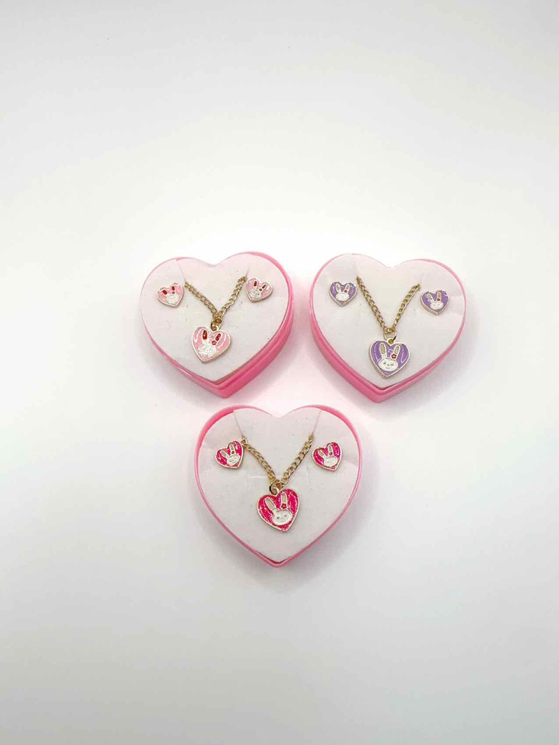 Grossiste H&T Bijoux - Ensemble collier et boucles d'oreilles