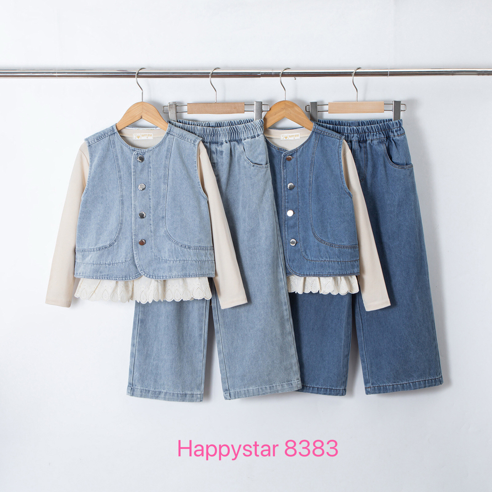 Grossiste Happy Star - Ensemble 3 pièces jean