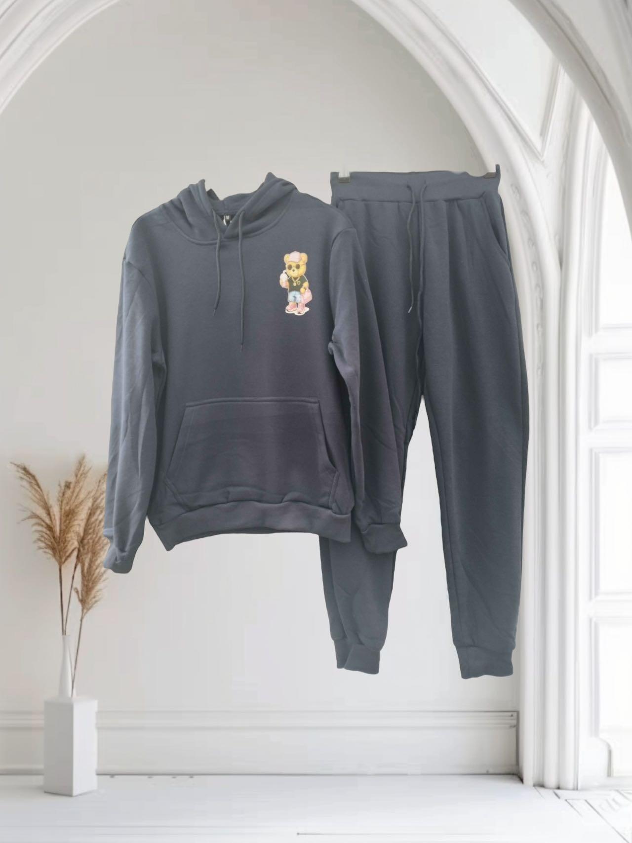 Mayorista HJA diffusion - Conjunto infantil de sudadera con capucha y pantalón de chándal con diseño estampado