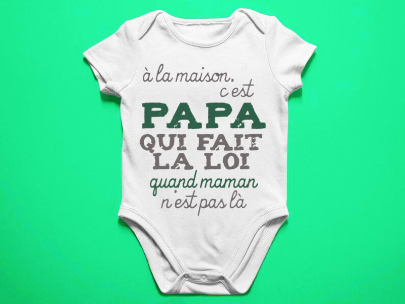 Grossista I.A.L.D FRANCE - Body Bambino | Papà legge mamma non c'è