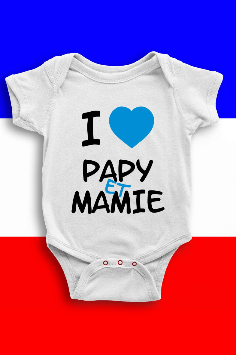 Grossista I.A.L.D FRANCE - Body Bambino | Amo nonno e nonna