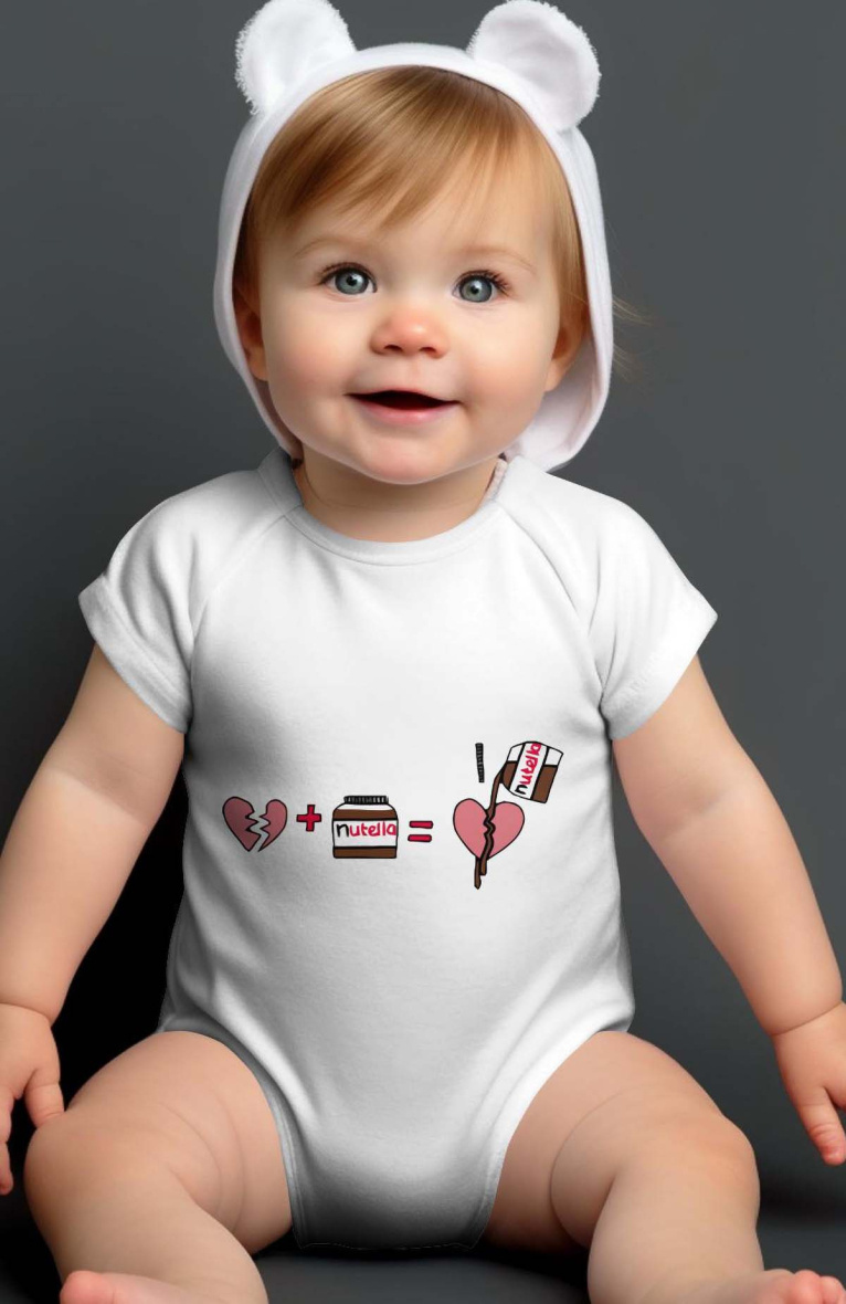 Wholesaler I.A.L.D FRANCE - Baby Girl  Bodysuit | coeur brisé + nutella