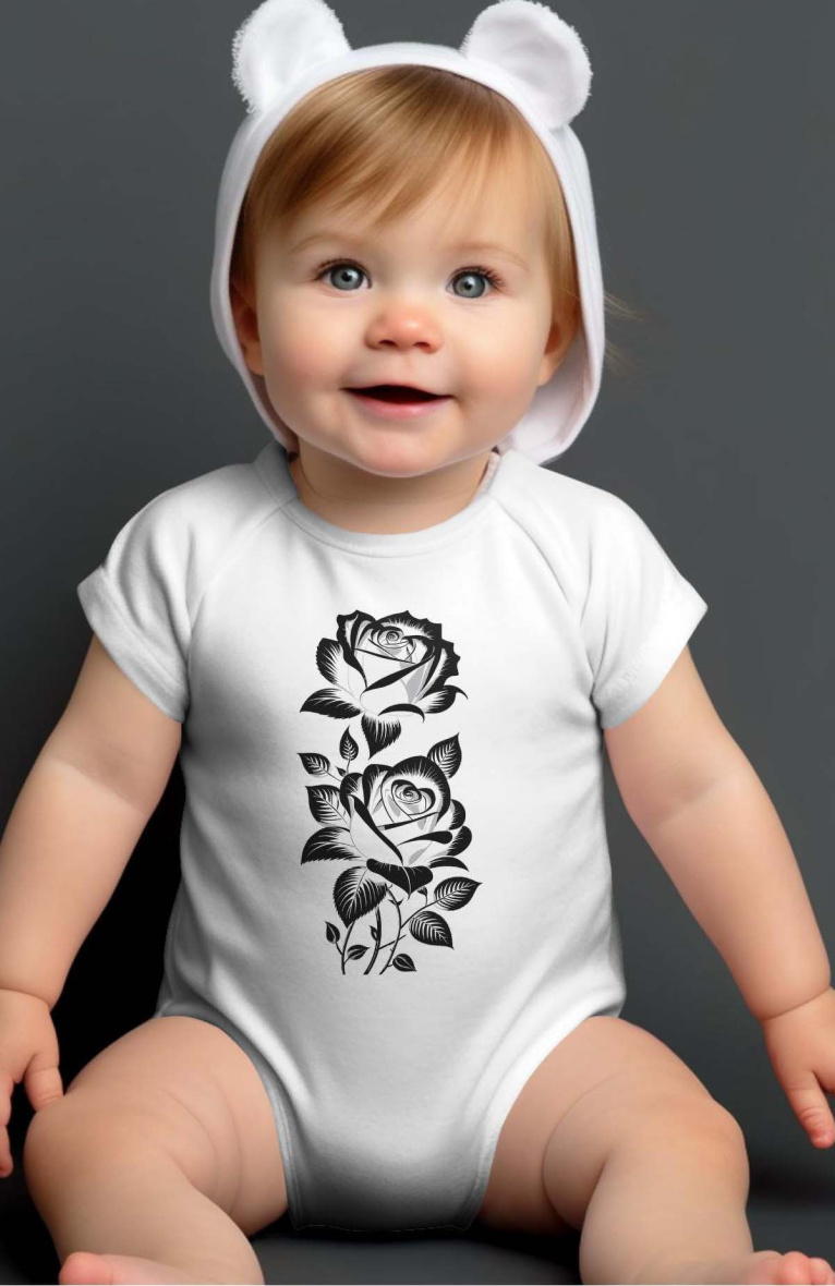 Wholesaler I.A.L.D FRANCE - Baby Girl  Bodysuit - 2 roses NB