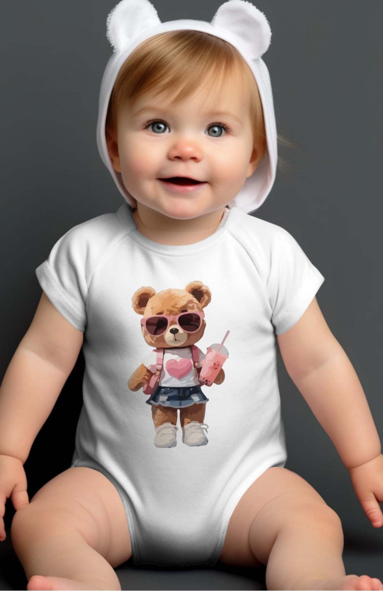 Wholesaler I.A.L.D FRANCE - Baby Girl  Bodysuit - peluche jupe