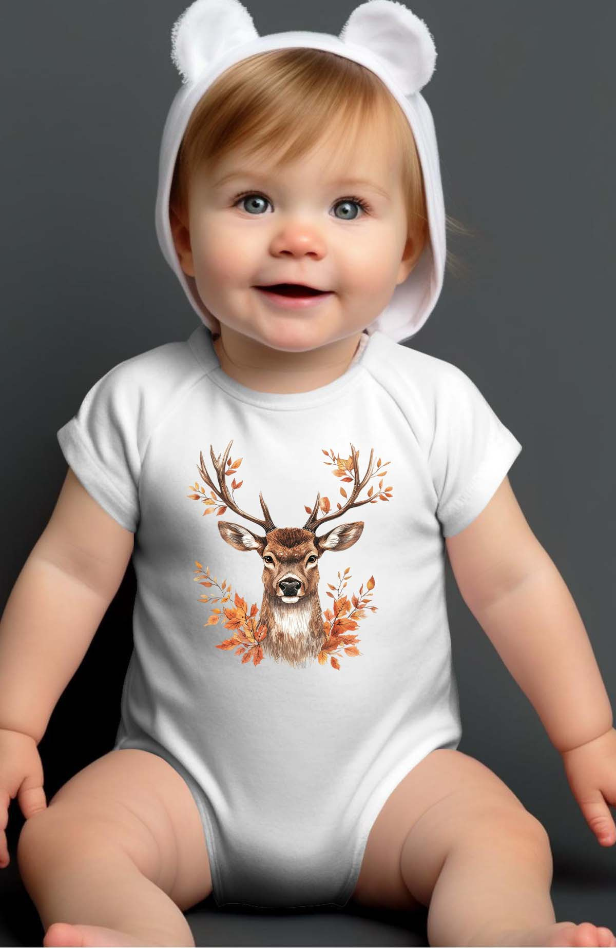 Wholesaler I.A.L.D FRANCE - Autumn cerf - Baby Girl  Bodysuit