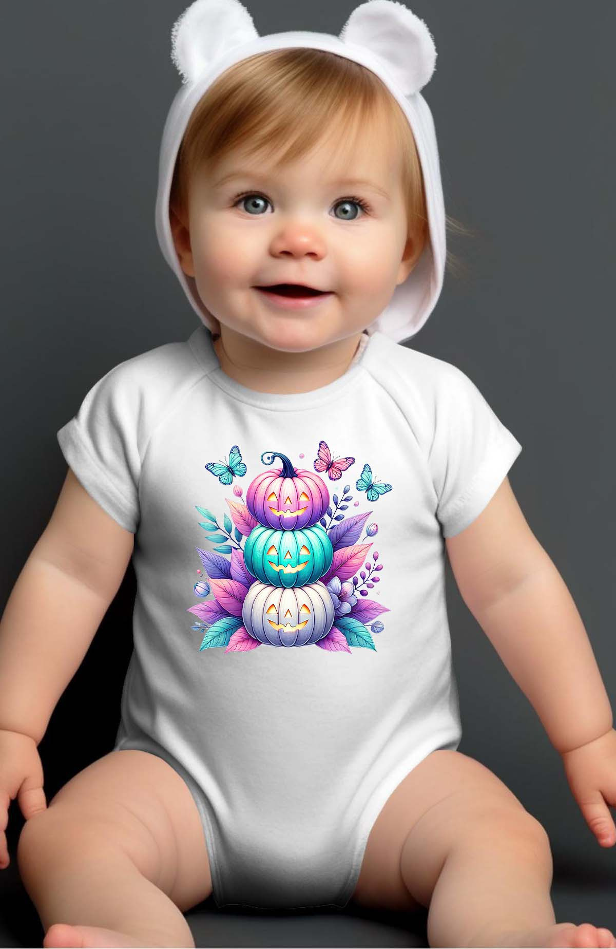 Wholesaler I.A.L.D FRANCE - Pumpkin MultiColor - Baby Girl  Bodysuit