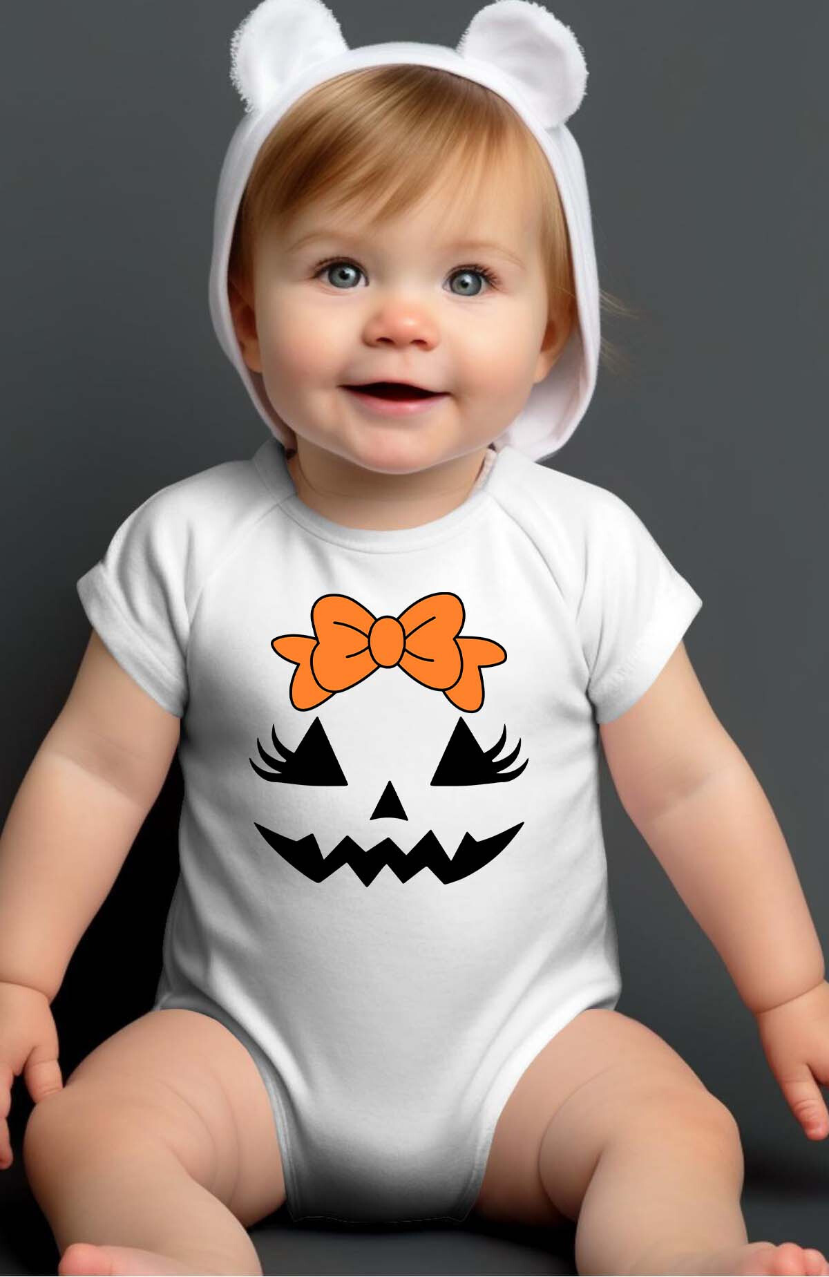 Großhändler I.A.L.D FRANCE - Halloween-Kopfknoten – Baby-Body für Mädchen