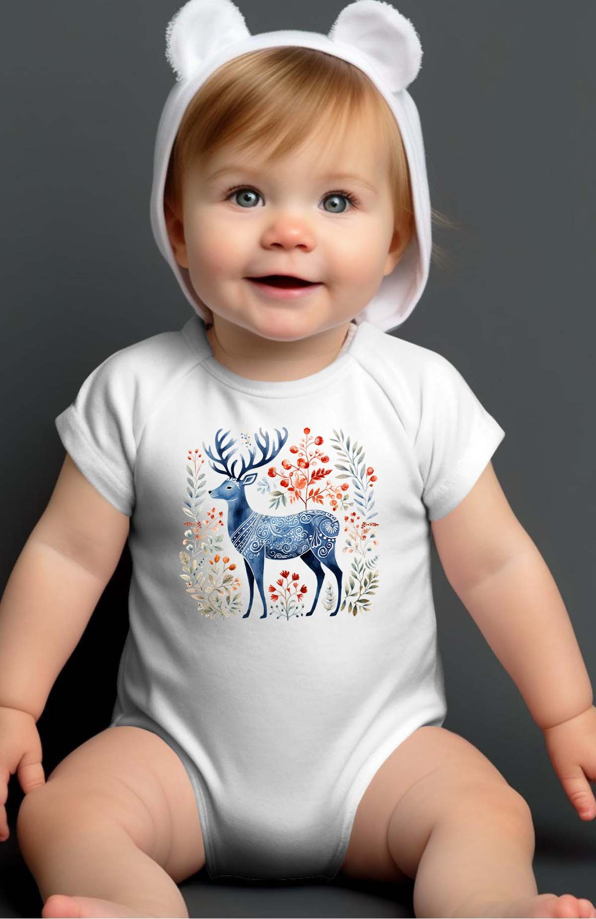 Grossista I.A.L.D FRANCE - Cervo nordico - Body per bambina