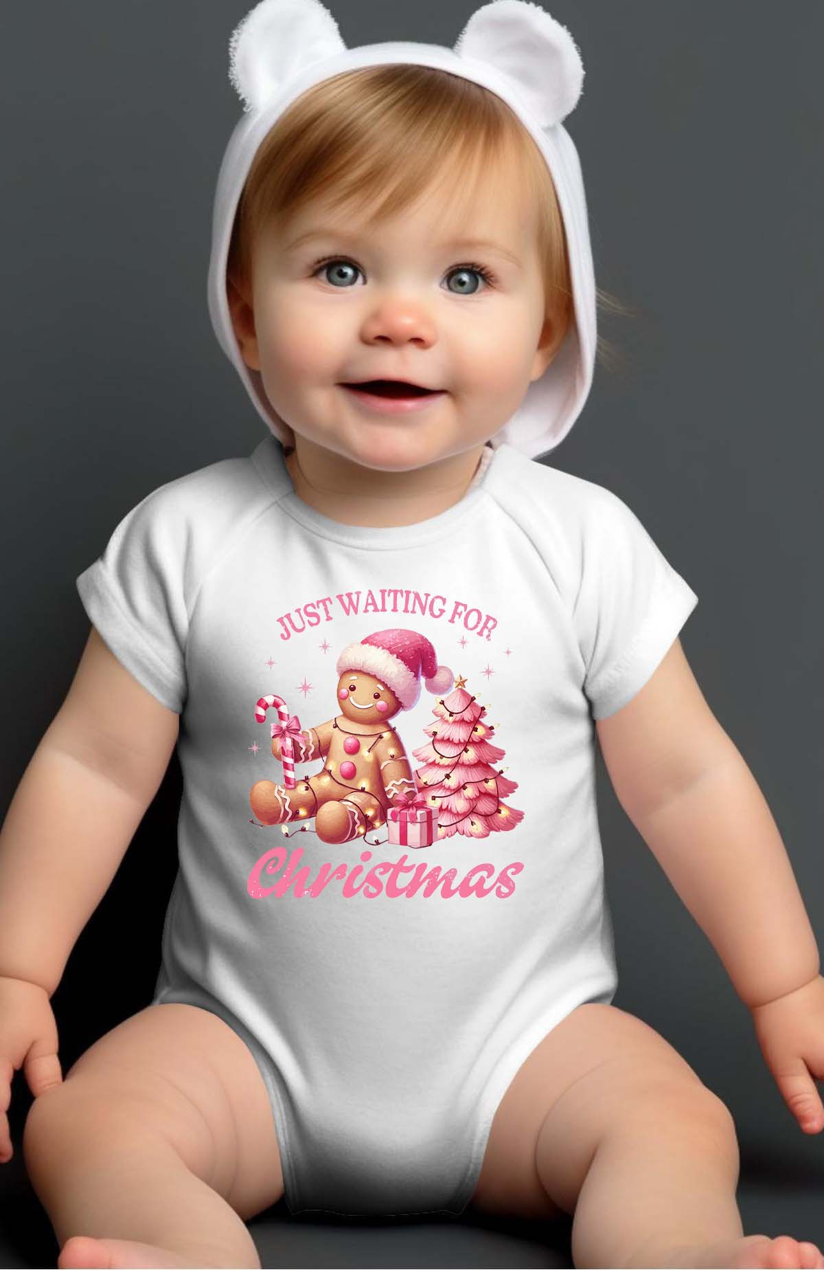 Mayorista I.A.L.D FRANCE - Esperando Navidad Rosa - Body bebé niña
