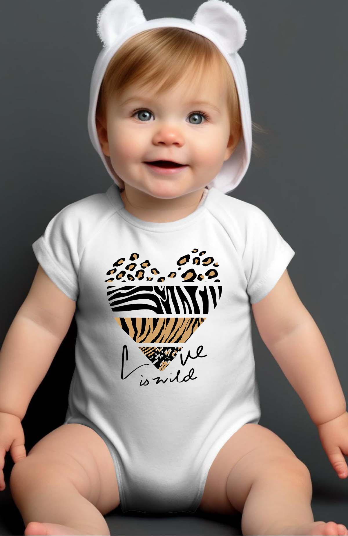 Wholesaler I.A.L.D FRANCE - Love wild - Baby girl bodysuit
