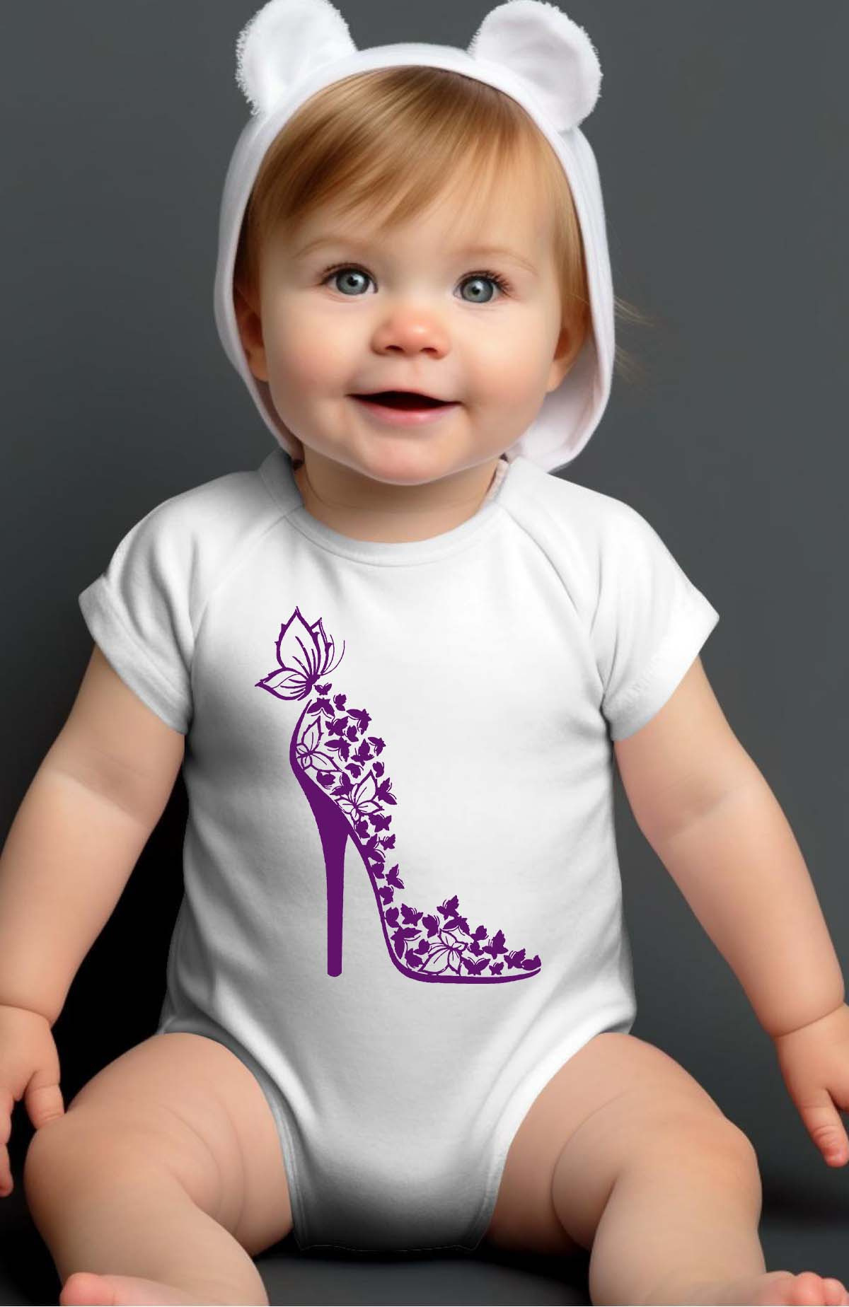 Grossiste I.A.L.D FRANCE - Purple heel - Body Bébé Fille
