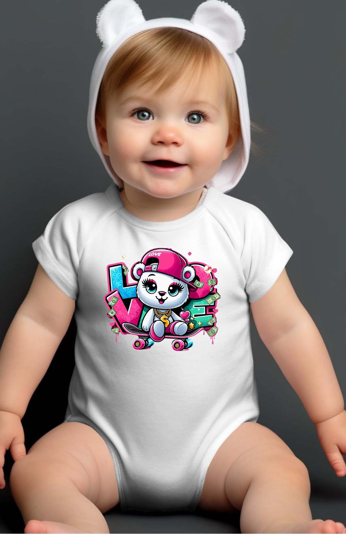 Grossiste I.A.L.D FRANCE - Nounours live skate - Body Bébé Fille