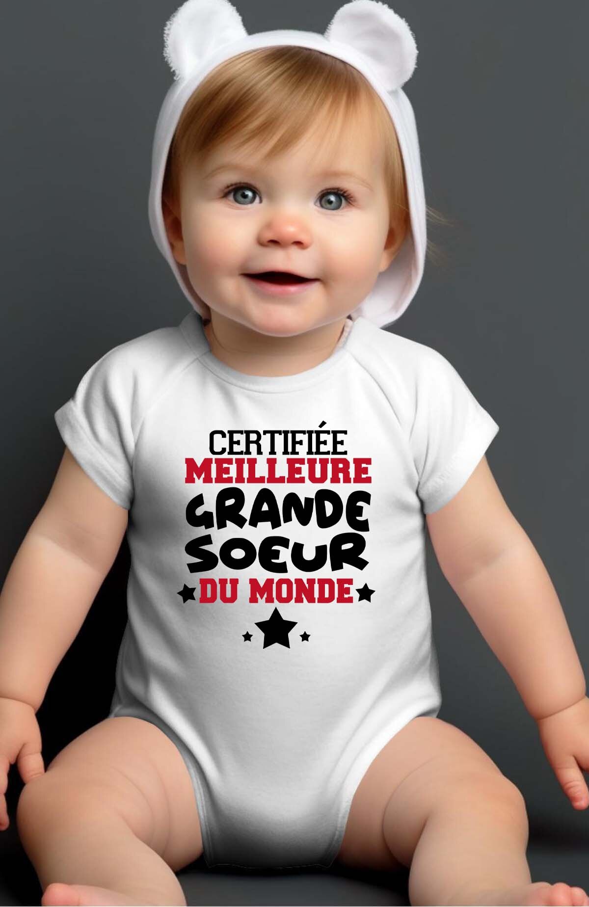 Grossista I.A.L.D FRANCE - Certificata grande sorella del mondo - Body per bambina