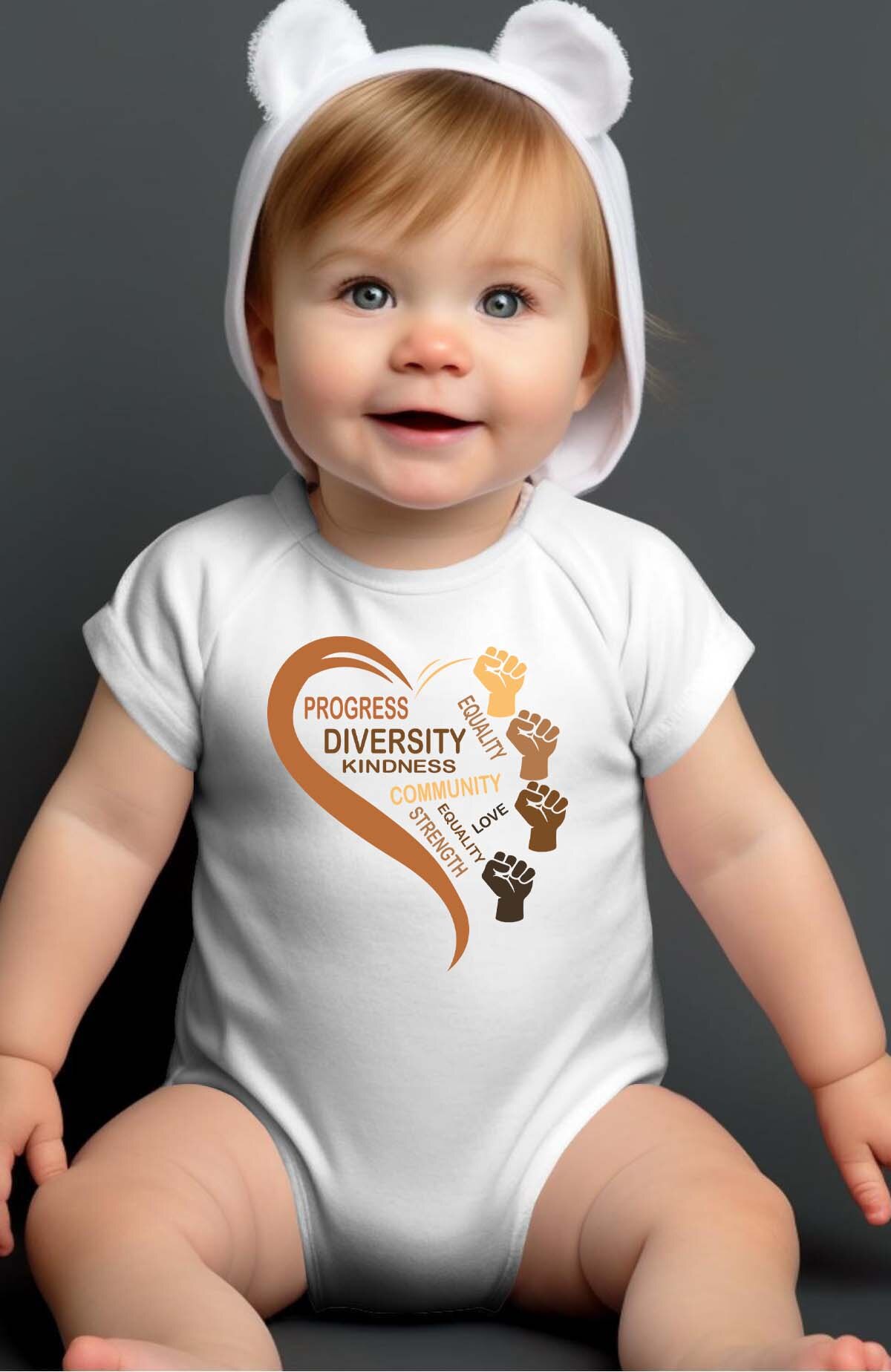 Großhändler I.A.L.D FRANCE - Vielfalt Schwarz Freundlichkeit - Baby Mädchen Body