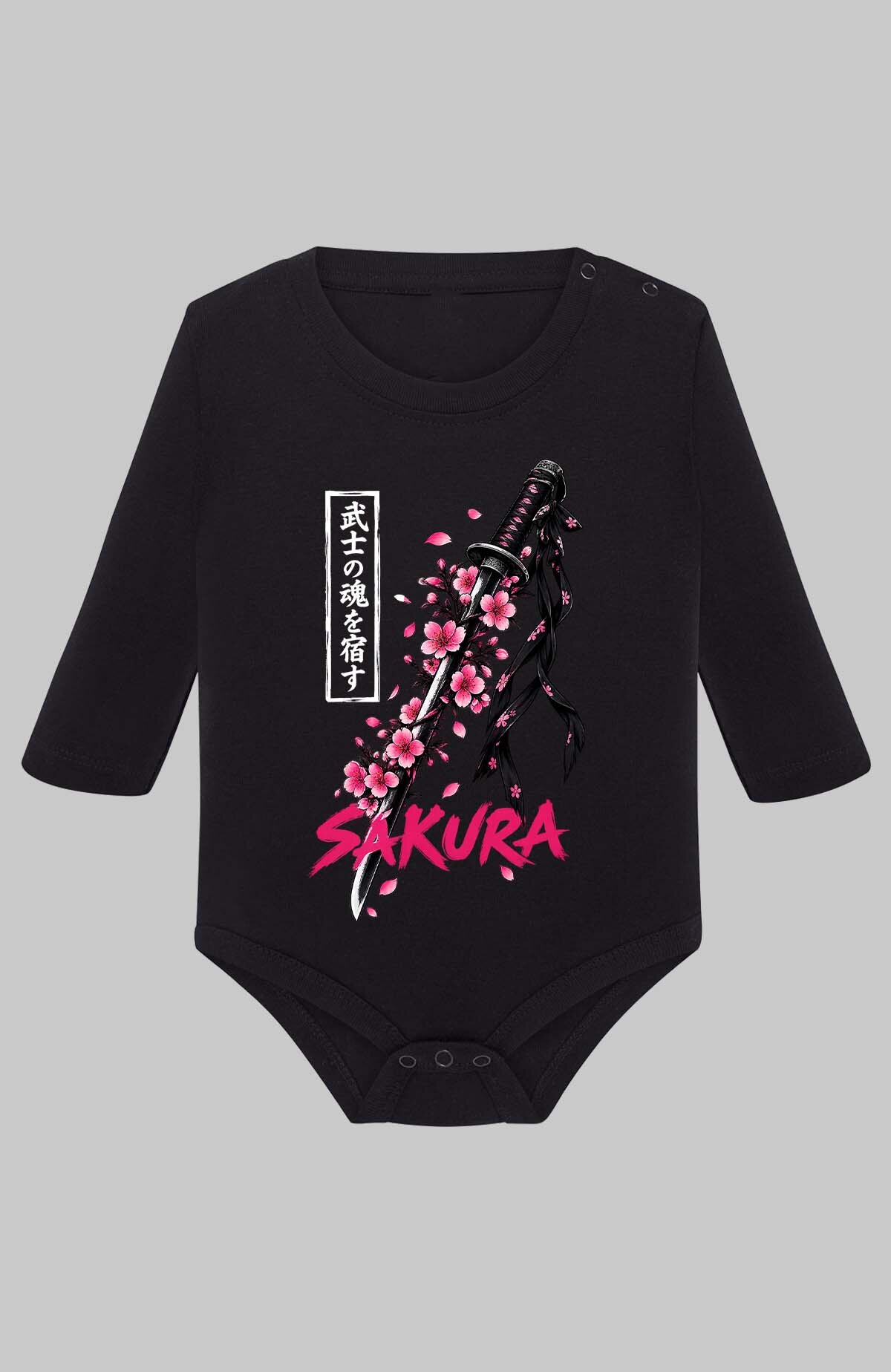 Wholesaler I.A.L.D FRANCE - Sword Soul Samurai - Baby Long Sleeve Bodysuit Girl